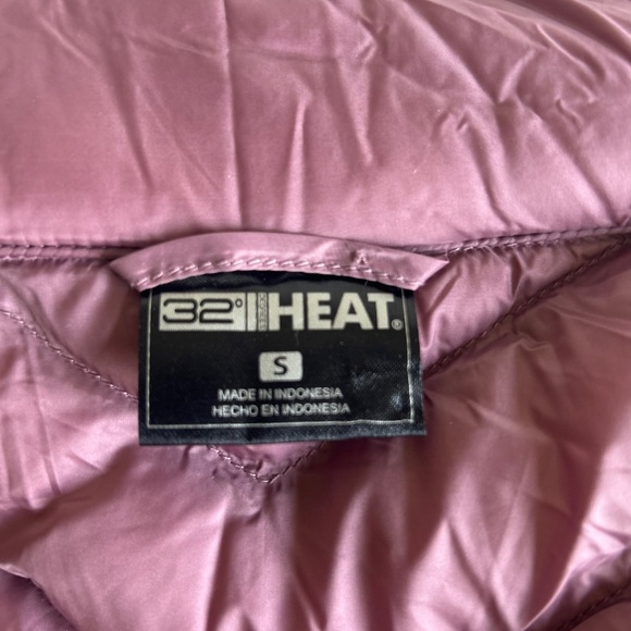 New 32 Degrees Heat Dust Pink Nylon Polyester Puffer Vest size S - Picture 11 of 13